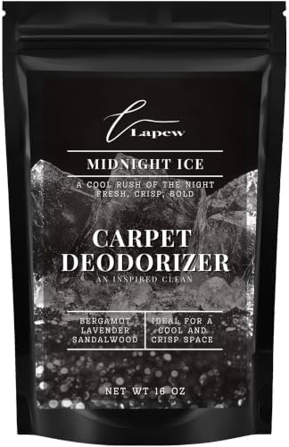 Lapew Midnight Ice Carpet Deodorizer Powder - Pet Safe Freshener for Vacuuming | Scented Odor Eliminator for Home | 16 oz by Lapew