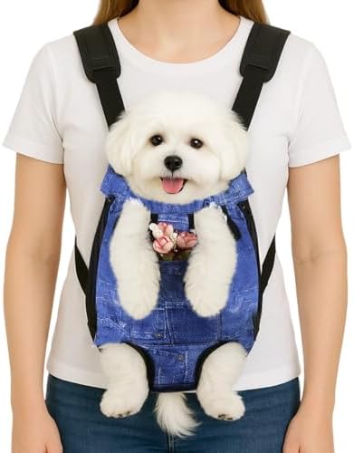 Mosago Dog Backpack Carrier, Front Chest Carrier for Small Dogs, Blue, M by Unknown