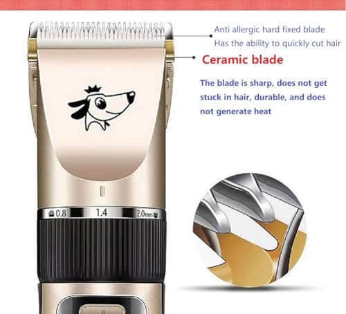 Dog Clippers Grooming Kit and Paw Trimmer,Cordless,Low Noise, Electric Quiet,Rechargeable, Dog Trimmer Grooming, Pet Hair Clippers for Thick Coats,Shaver for Small and Large Dogs Cats - Image 2