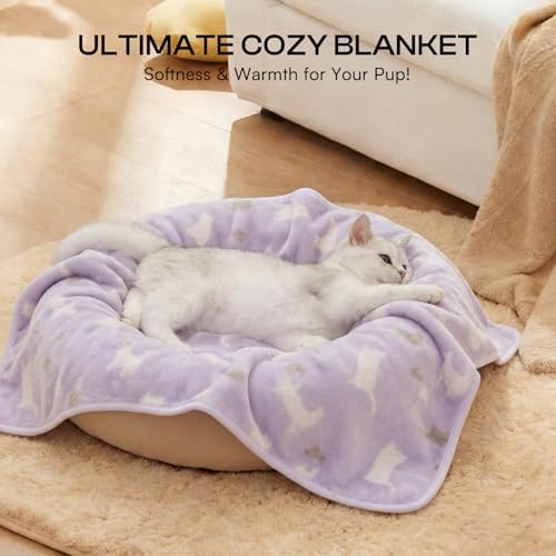 Luciphia Dog Blanket 3 Pack, Soft Cozy Fleece Throw for Puppy Cat,23"x16" - Image 4