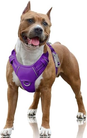 BARKBAY Dog Harness for Large Dogs No Pull Dog Vest ID Tag Pocket by BARKBAY