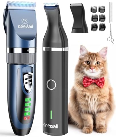 oneisall Cat Clippers and Paw Trimmer 3 in 1 Cat Grooming Kit by oneisall
