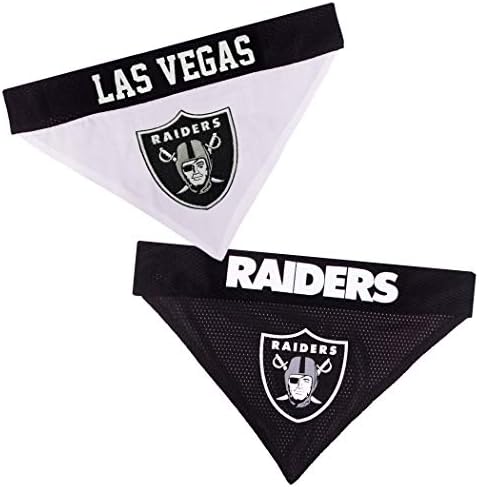 Pets First NFL LAS Vegas Raiders Reversible Bandana Size XX-Large for Dogs & Cats. 2 Sided Sports Bandana, Premium Embroidery Team Logo, Many NFL Teams Available by PETSFIRST