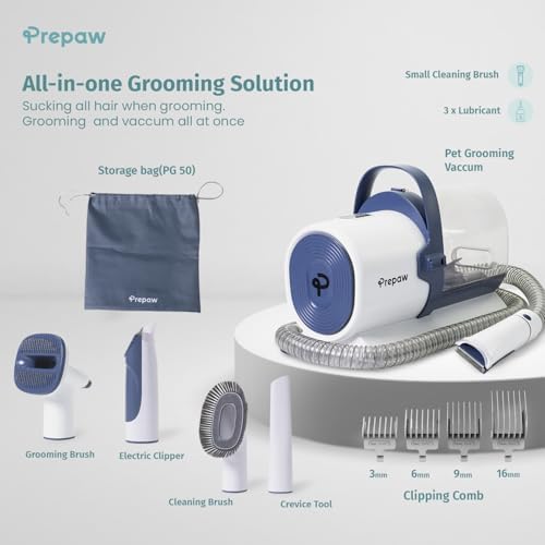 4-in-1 Pet Grooming Kit with Vacuum for Dog Shedding, 11000Pa Suction Power, Whisper Quiet, USA Design, Multi-Filtration System, 2.5L Trash Can, Auto-Protection, Low Noise, Home Grooming - Image 2
