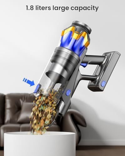 Cordless Vacuum Cleaner, Upgraded 650W 55KPA 70Mins Cordless Stick Vacuum Cleaner with Self-Standing and Touch Screen, Anti-tangle Wireless Vacuum, Vacuum Cleaners for Home/Pet Hair/Carpets/Floors - Image 7