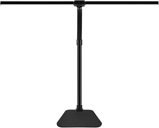 LED Desk Lamp with Base, 18W Dimmable Light, No Remote | 18W Dimmable Eye-Caring Clamp Light with Anti-Glare Cover and Flexible Gooseneck for Office, Dorm, Home and Study by MACASA