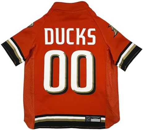 NHL Anaheim Ducks Jersey for Dogs & Cats, X-Large. - Let Your Pet Be A Real NHL Fan! by PETSFIRST