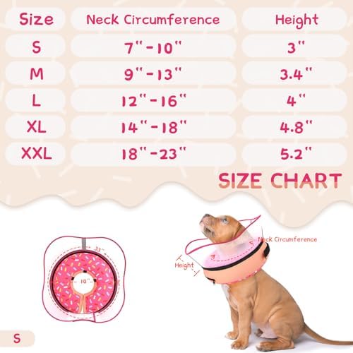 Supet Raised Inflatable Dog Cone Collar to Stop Licking, Soft Dog Cone Alternative After Surgery, Doggie Neck Donut Collar for Small Medium Large Dogs - Image 6