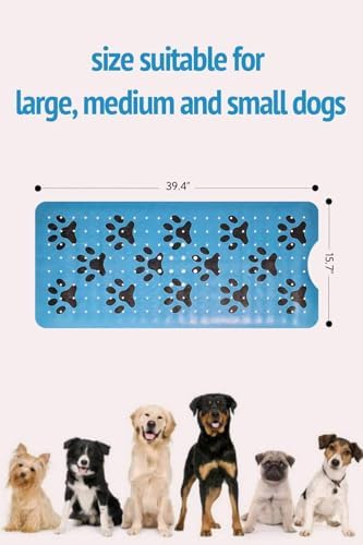 Dog Bath Mat for Tub -Non-Slip Bath Pad for Pet Dogs-Shower Non-Slip Mat Quick Drain Dog Shower Accessory pad Supplies 39.4x15.7 Inches (Blue) - Image 5