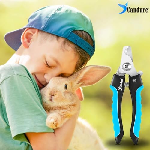 Candure Pet Nail Clippers Professional Nail Trimmer Suitable for Puppy, Cats, Rabbits and Guinea Pigs - Safety Lock/Protective Guard to Avoid Over Cutting (Blue, Small) - Image 7