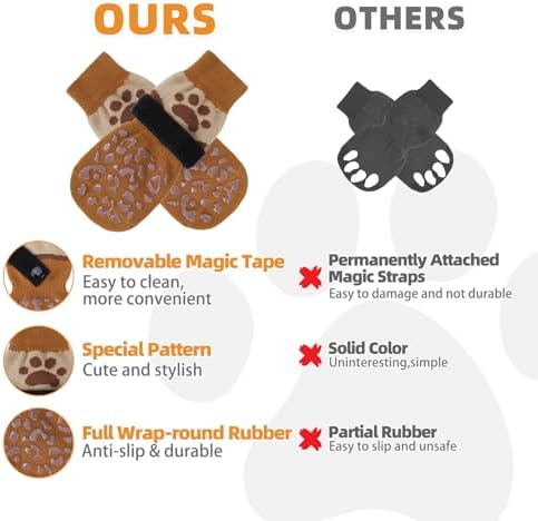 KOOLTAIL Dog Socks for Hot/Cold Pavement to Prevent Licking Paws for Hardwood Floors,Anti Slip,Pet Boots&Paw Protector with Grippers,Puppy Shoes Booties for Small Medium Large Senior Dogs - Image 4
