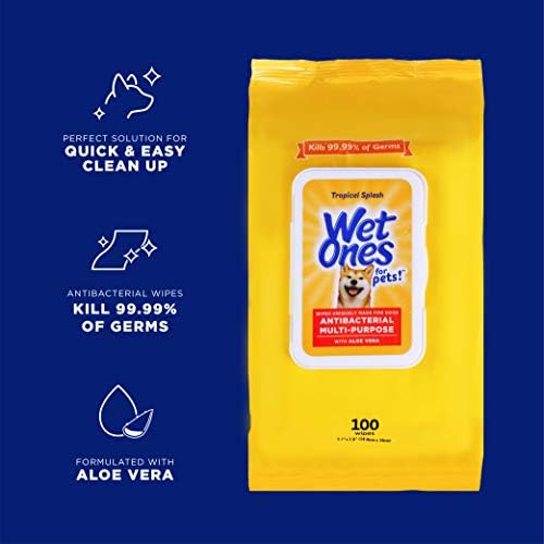 Wet Ones for Pets Multipurpose Dog Wipes, Tropical Splash, 100 Count, 12-Pk - Image 2