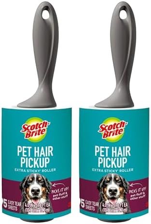 Scotch-Brite Lint Roller, 95 Sheets | Extra Sticky | Pet Hair | Pack of 2 by Scotch-Brite