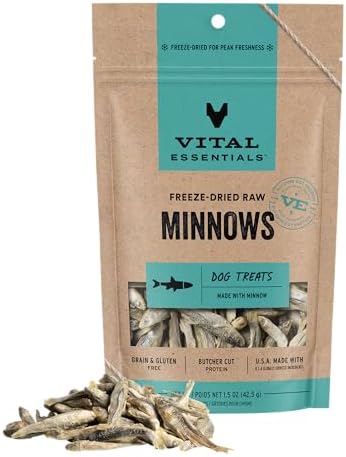 Vital Essentials Freeze Dried Minnows Dog Treats, 1.5 oz Bag by VitalEssentials