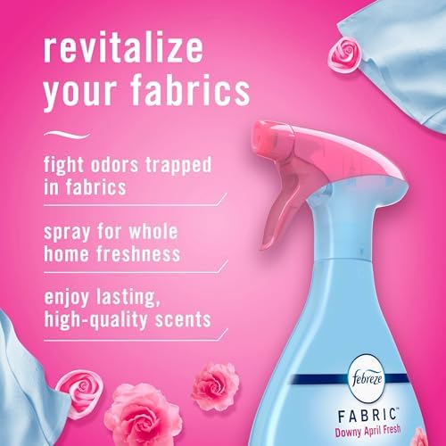 Febreze Fabric Spray Air Freshener, Odor-Fighting Fabric Refresher, Sneaker Balls Alternative, Couch Cleaner, Linen Spray, Multi-Use, Downy April Fresh Scent, 23.6 fl oz - Image 2