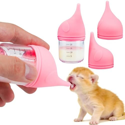 Puppy Bottles for Nursing，Kitten Bottles for Nursing，Pet Feeding Bottle，(Pink - 20ml) by YeulYuuri