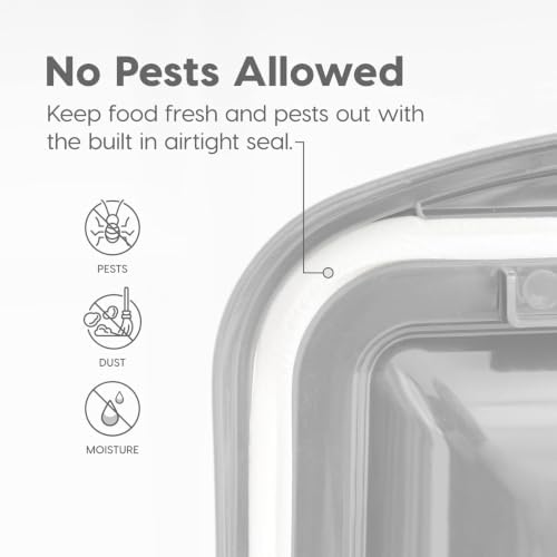 IRIS USA Dog Food Storage Container, Up to 10 lbs, Clear/Gray, Made in USA - Image 6