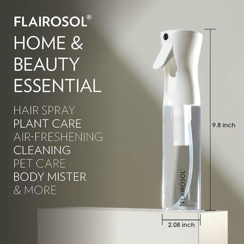 FLAIROSOL Original Continuous Mister Spray Bottle, 10.1oz, Clear/Black - Image 6