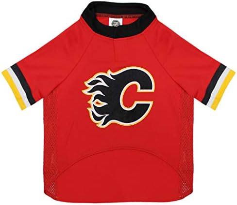 NHL Calgary Flames Jersey for Dogs & Cats, X-Large. - Let Your Pet Be A Real NHL Fan! - Image 2