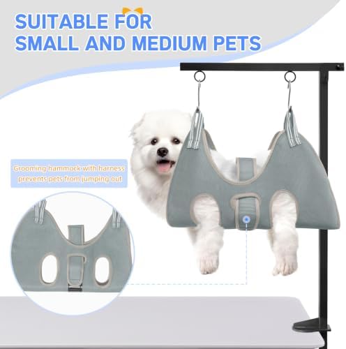 Dog Grooming Arm for Table,with Hammock & Haunch Holder for small dogs - Image 4