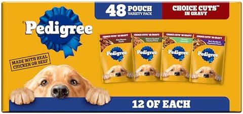 Pedigree Choice Cuts Wet Dog Food Pouch, Protein Variety, 3.5 oz, 48 Count by Pedigree