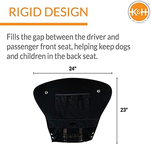 K&H Dog Car Barrier, Travel Safety Barrier w/ Universal Fit, 24x23in, Black - Image 2
