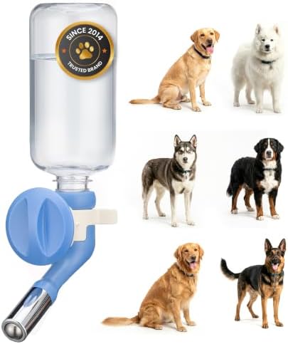 Choco Nose Patented No-Drip Dog Water Bottle/Feeder Leak-Proof Nozzle (C570 Blue, Large Sized Dogs-16.9 fl.oz) by ChocoNosePetSupplyWeLovePetsLikeYouDo