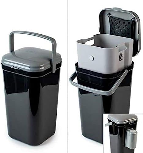 PetFusion Outdoor Pet Waste Disposal, Innovative Dog Poop Trash Can with Locking Handle, With Deodorizer, Built-in Poop Bag Holder, 5 Bags Included. by PetFusion