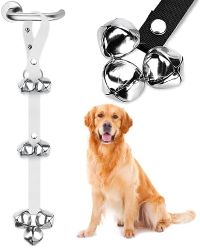 BLUETREE Dog Doorbells Premium Quality Training Potty Great Dog Bells Adjustable Door Bell Dog Bells for Potty Training Your Puppy The Easy Way - 7 Extra Large Loud 1.4 DoorBells by BLUETREE