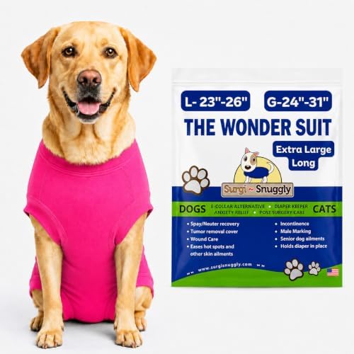 Surgi Snuggly Dog Surgery Recovery Suit, Cone Alternative, Spay/Neuter XLL by Surgi%7ESnuggly