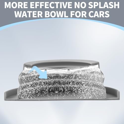 Spill Proof Dog Water Bowl for Car Road Trip, Collapsible Pet Travel Bowl - Image 4