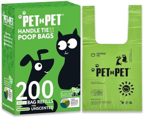 PET N PET Lavender Scented Dog Waste Bags, 200 Count with Handles by PETNPET