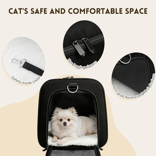 Cat Carrier Soft, Dog Carriers for Small Dog/Large Cat (Up to 16lb) - Image 6