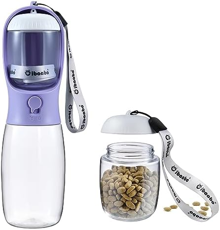 Cibaabo Dog Water Bottle Portable with Food Container & Filter for Travel by Cibaabo