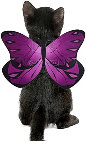 Pet Cat Bat Wings for Halloween Party Decoration, Puppy Collar Leads Cosplay Bat Costume,Cute Puppy Cat Dress Up Accessories by Puoyis