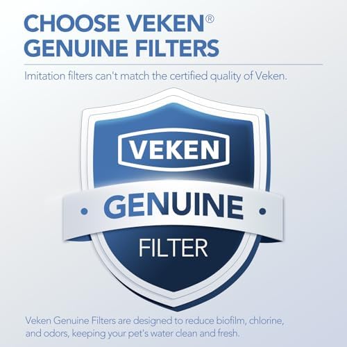 Veken Cat Water Fountain Filters, F1 Series, 12 Pack Replacement Filters - Image 2