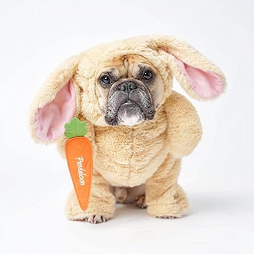 Pandaloon Dog Halloween Costume - As Seen on Shark Tank - Patented - Funny Costume with Arms for Small and Medium Dogs and Cats (Bunny, Size 3(17-19 in Height at TOP of Head,Girth<22 in)) by Pandaloon