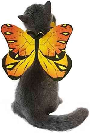 Pet Cat Bat Wings for Halloween Party Decoration, Puppy Collar Leads Cosplay Bat Costume,Cute Puppy Cat Dress Up Accessories by Puoyis