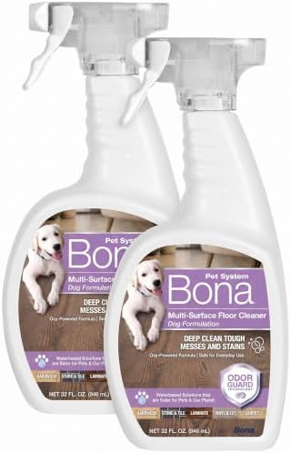 Bona Pet Spray Odor Eliminator, Dog Formulation, 32 fl oz, Safe for Carpeted Areas and Multi-Surface Floors (Pack of 2) by Bona