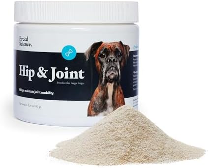Hip and Joint Food Supplement for Dogs, Large Breeds- Glucosamine and Chondroitin Powder with Green Lipped Mussel - Pain, Inflammation Relief with Vitamins - Senior Health Supplies for Arthritis by Unknown