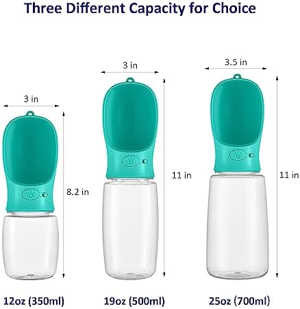 WePet Portable Dog Water Bottle, 12 OZ, Leak Proof Puppy Water Dispenser with Drinking Feeder for Pets Outdoor Walking, Hiking, Travel, Food Grade Plastic - Image 3