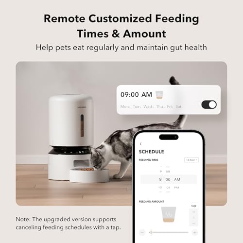 PETLIBRO Automatic Cat Feeder,5G WiFi Automatic Dog Feeder with Freshness Preservation,5L Timed Cat Feeders with Low Food Sensor,Up to 10 Meals Per Day,Granary Pet-Feeder for Cats/Dogs,(Pack of 4) - Image 3