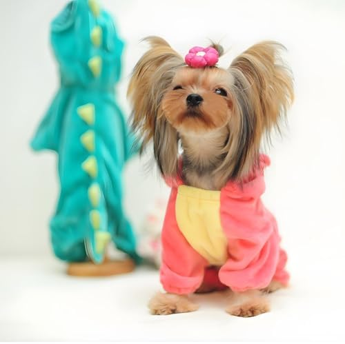 Hotumn Dinosaur Dog Halloween Costume Pet Dino Hoodie for Large Dogs (XXX-Large, Pink) - Image 5