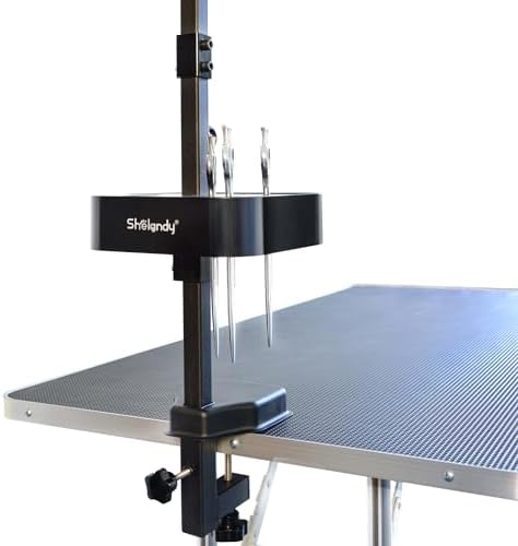 SHELANDY Pet Grooming arm with clamp for Large and Small Dogs - 35 inch Height Adjustable and Free Two No Sit Haunch Holder,Black - Image 4