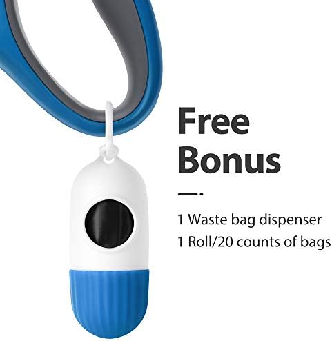 Fida Retractable Dog Leash with Dispenser and Poop Bags, 16 ft, Blue - Image 2