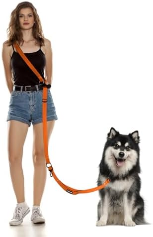 Hands Free Dog Leash, Multifunctional Crossbody Dog Leash by WANFIRE