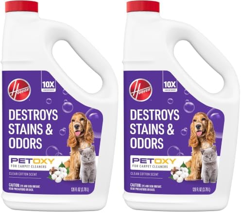 Hoover PowerScrub Elite Pet Upright Carpet Cleaner Machine, Lightweight Deep Cleaning Shampooer Machine with Pet Tool and Hose, Pair Carpet Cleaner Solution (Pack of 2) by Hoover