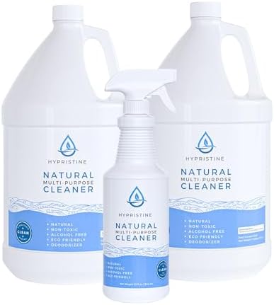 Hypristine Natural Surface Cleaner, 32oz Spray & 2 Pack of 1 Gallon Bottles by Hypristine