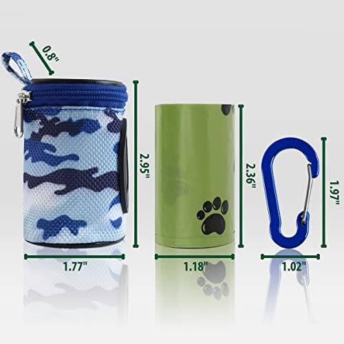 FURHAB Dog Poop Bag Holder for Leash with Carabiner Clip Soft Fabric - Image 5