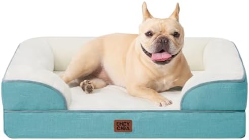 EHEYCIGA Orthopedic Small Dog Bed, Waterproof Memory Foam Washable Pet Beds by EHEYCIGA